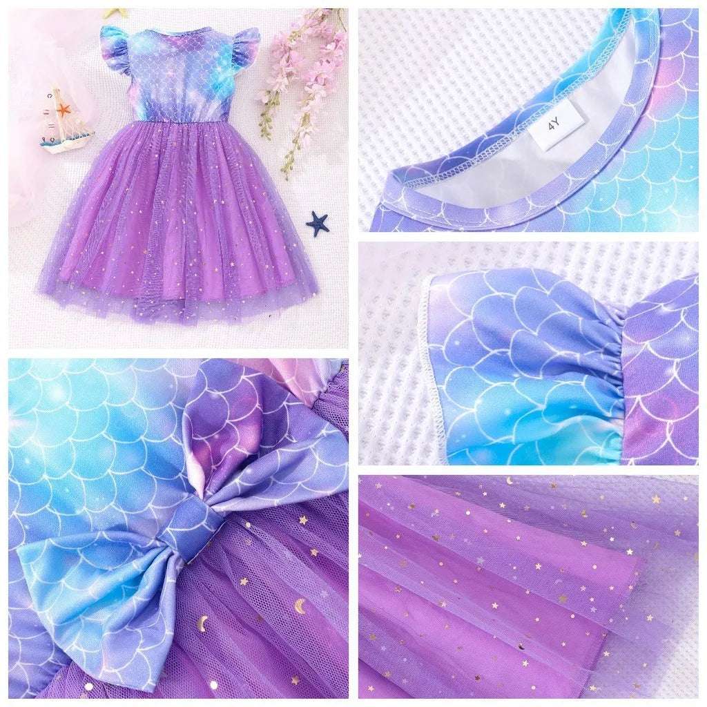 2024 Kids Girls Dress Clothing Short Sleeve Casual Cute Girls Clothes Unicorn B image 8