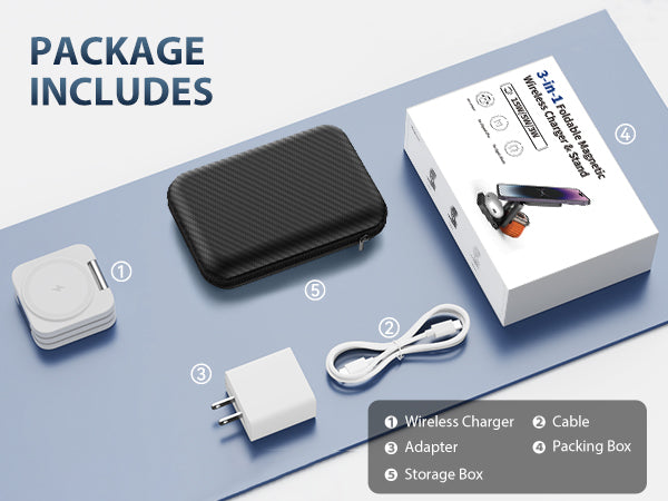 KUXIU Foldable 3 in 1 Magnetic Wireless Hold Charging Station for Apple,For iPh image 5
