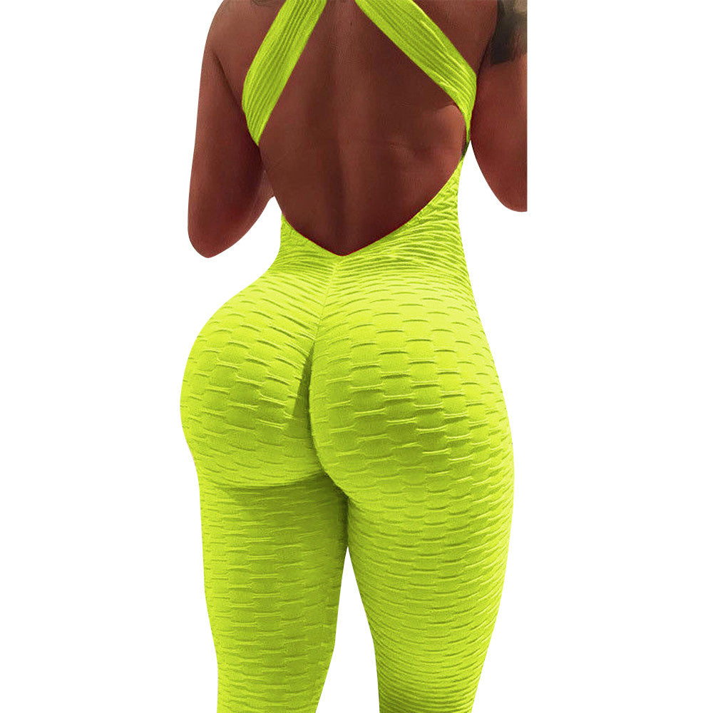 Fanceey femal Jumpsuit Women One Piece Sport Gym Fitness Sleeveless overalls fo image 1