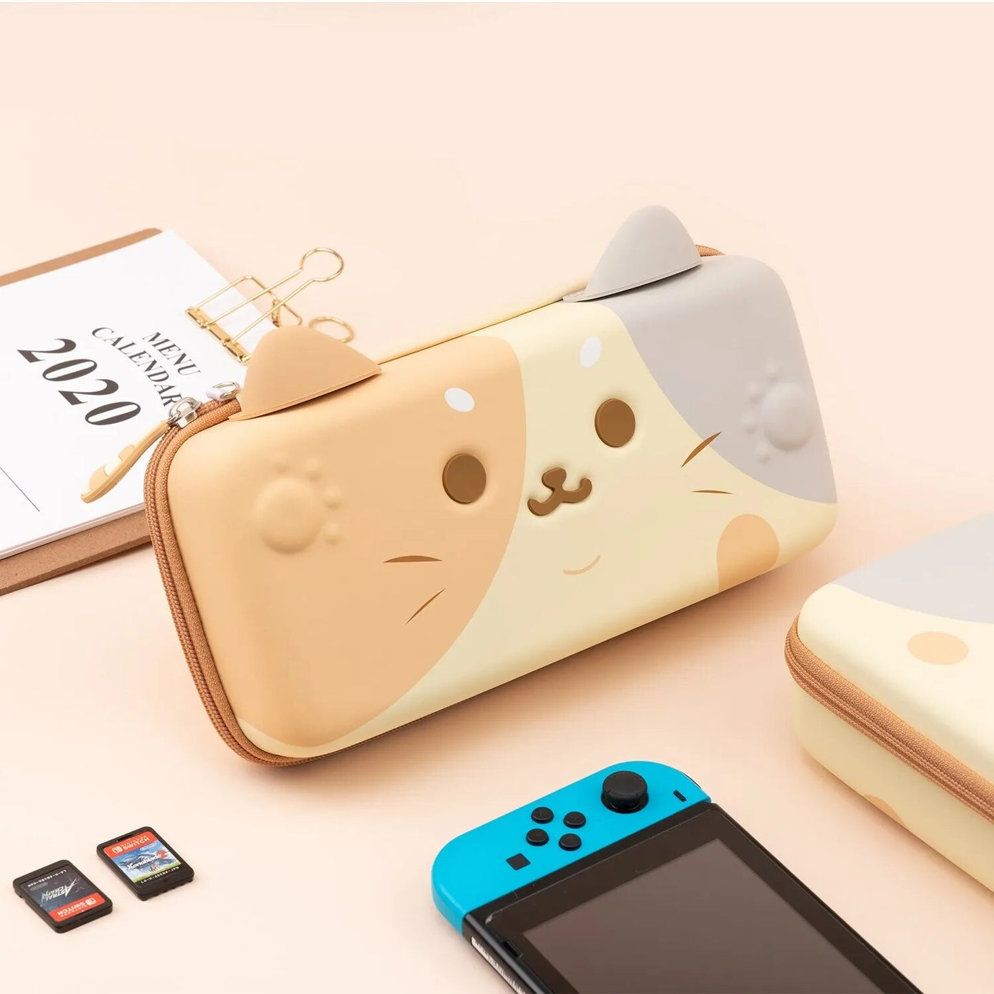 GeekShare Cute Cats Ears Portable Case For Nintendo Switch And Lite Gray 3D Ear image 9