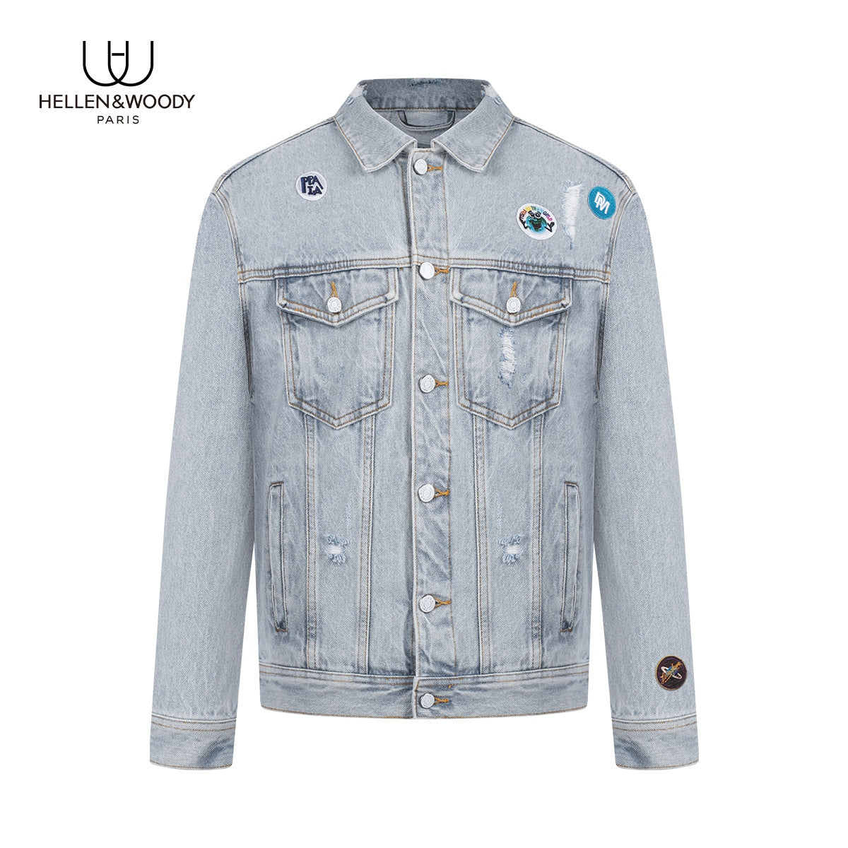 Hellen&Woody Men Clothing Spring and Autumn New  Denim Jacket Fashion Casual Sl image 0