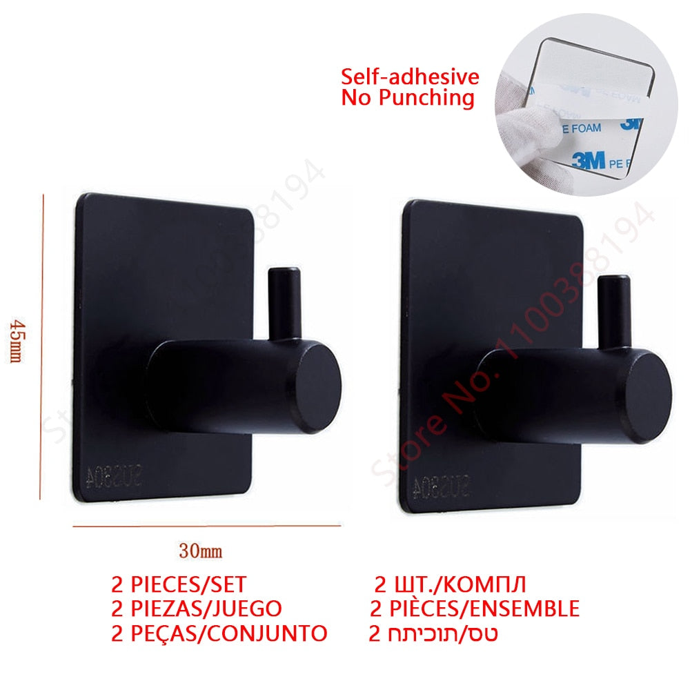 Adhesive Toilet Paper Holder Wall Mount For Bathroom Kitchen Silver Gold Black  image 19
