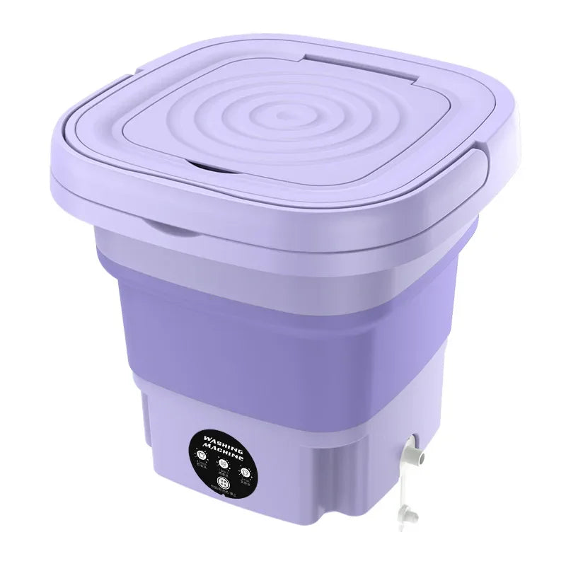 8L Portable Folding Washing Machine Bucket for Clothes Socks Underwear Cleaning image 7