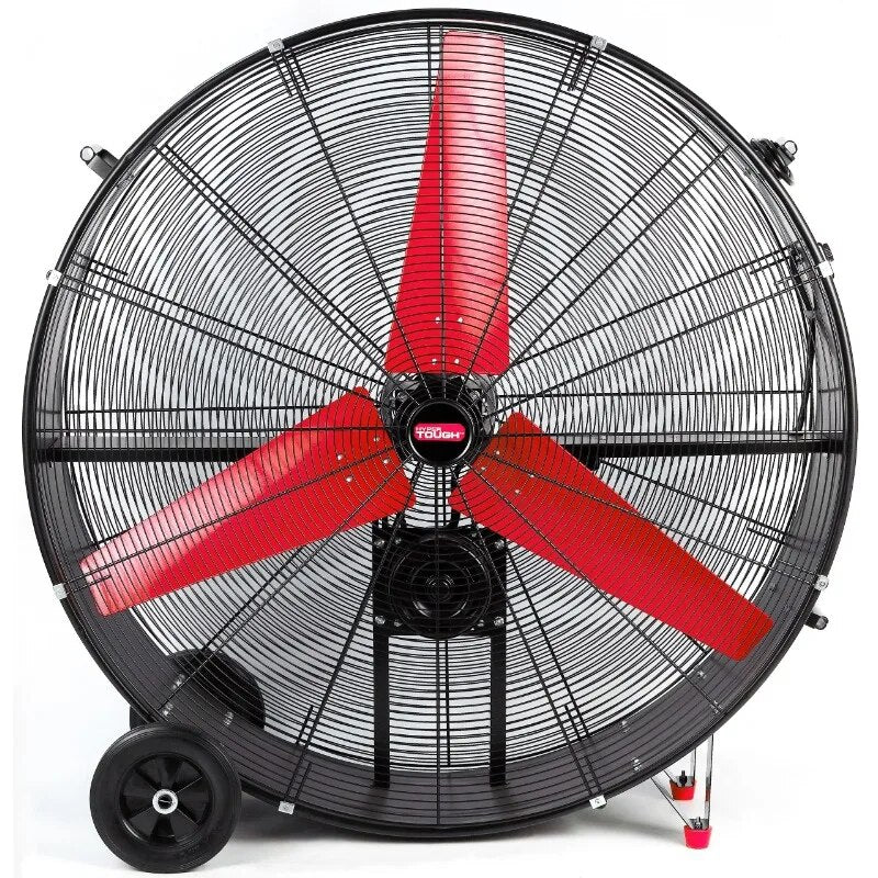 Hyper Tough 42 inch Commercial & Indrustrial Belt Drive Drum Fan Red & Black image 0