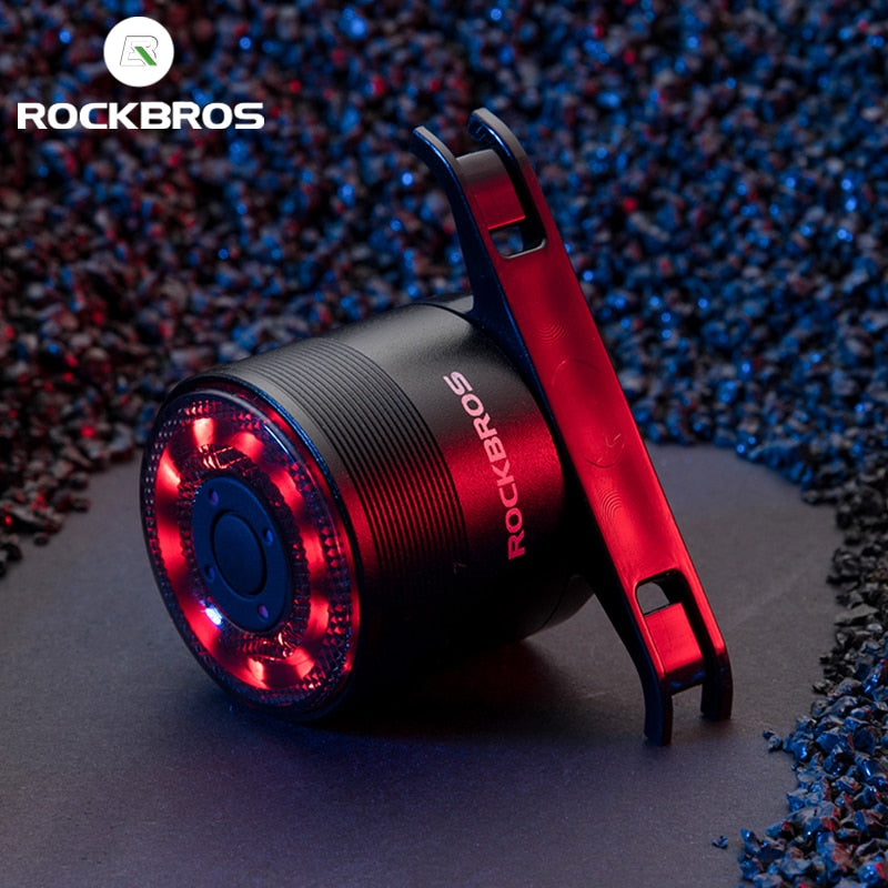 ROCKBROS Bicycle Rear Light 5 Light Modes Colorful Lamp Bike Tail Light Aluminu image 2