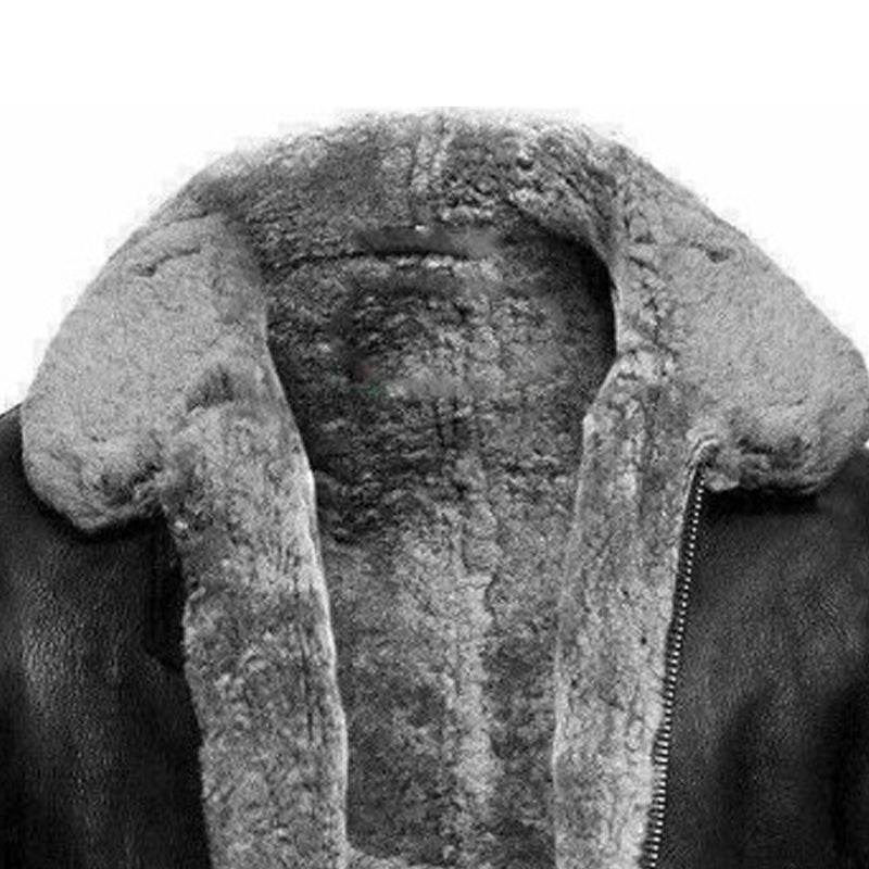 Men Plush Jacket Integrated Fur Comfortable Thickening Warm Long Sleeved Solid  image 4