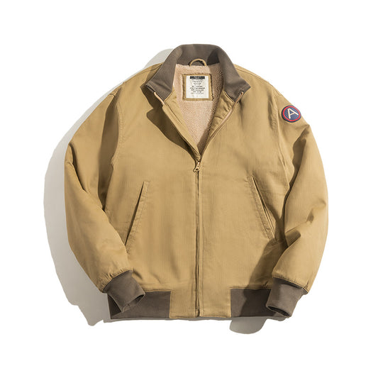 Maden MenÃ¢â‚¬â„¢s Brown Flight Bomber Jackets Vintage Pilot Aviator Monocycle Jacket  image 0