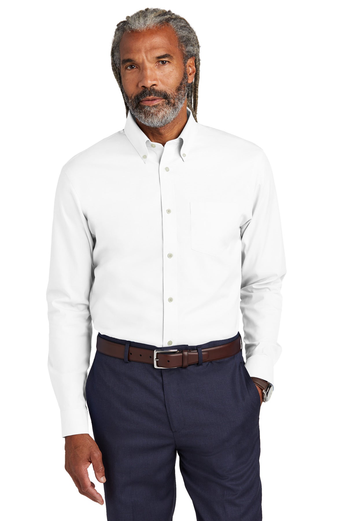 Brooks BrothersÂ® Wrinkle-Free Stretch Pinpoint Shirt BB18000