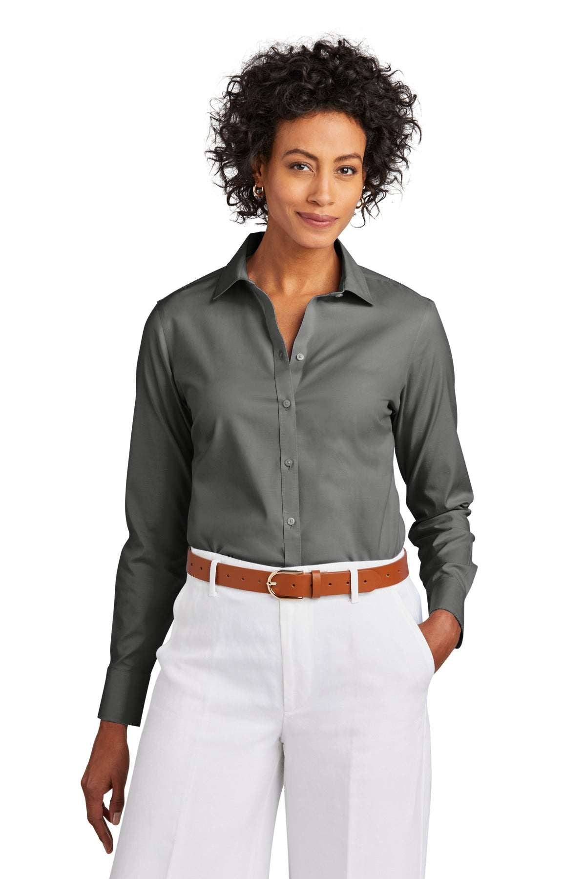 Brooks BrothersÂ® Women's Wrinkle-Free Stretch Pinpoint Shirt BB18001
