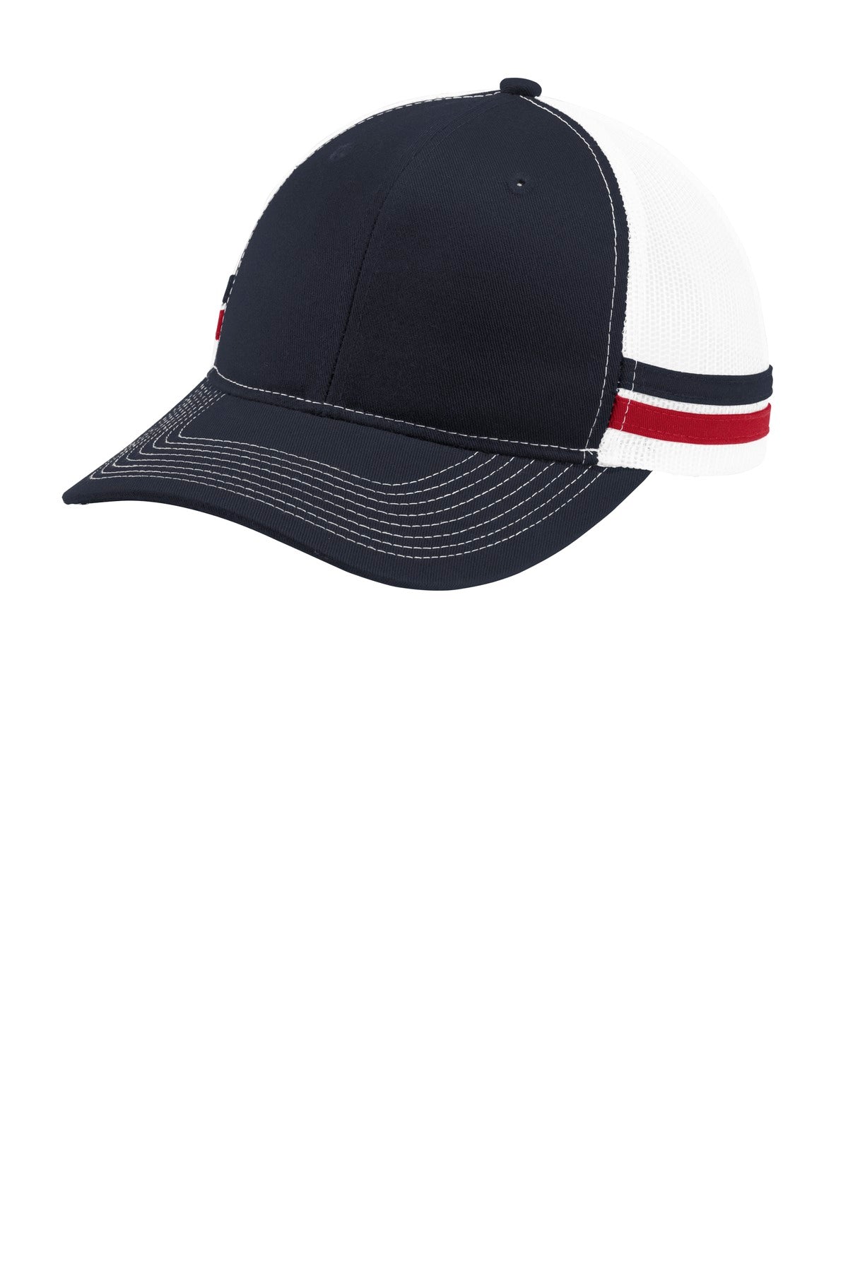 Port Authority Â® Two-Stripe Snapback Trucker Cap. C113