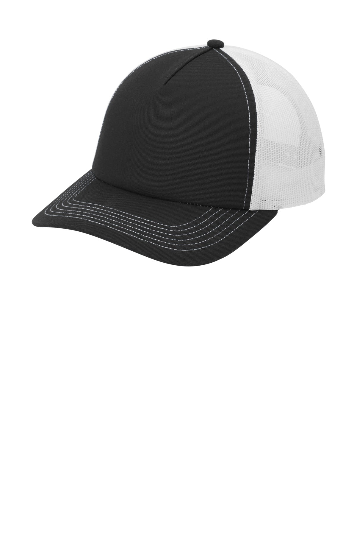 Port AuthorityÂ® Low-Profile Snapback 5-Panel Trucker Cap C115LP