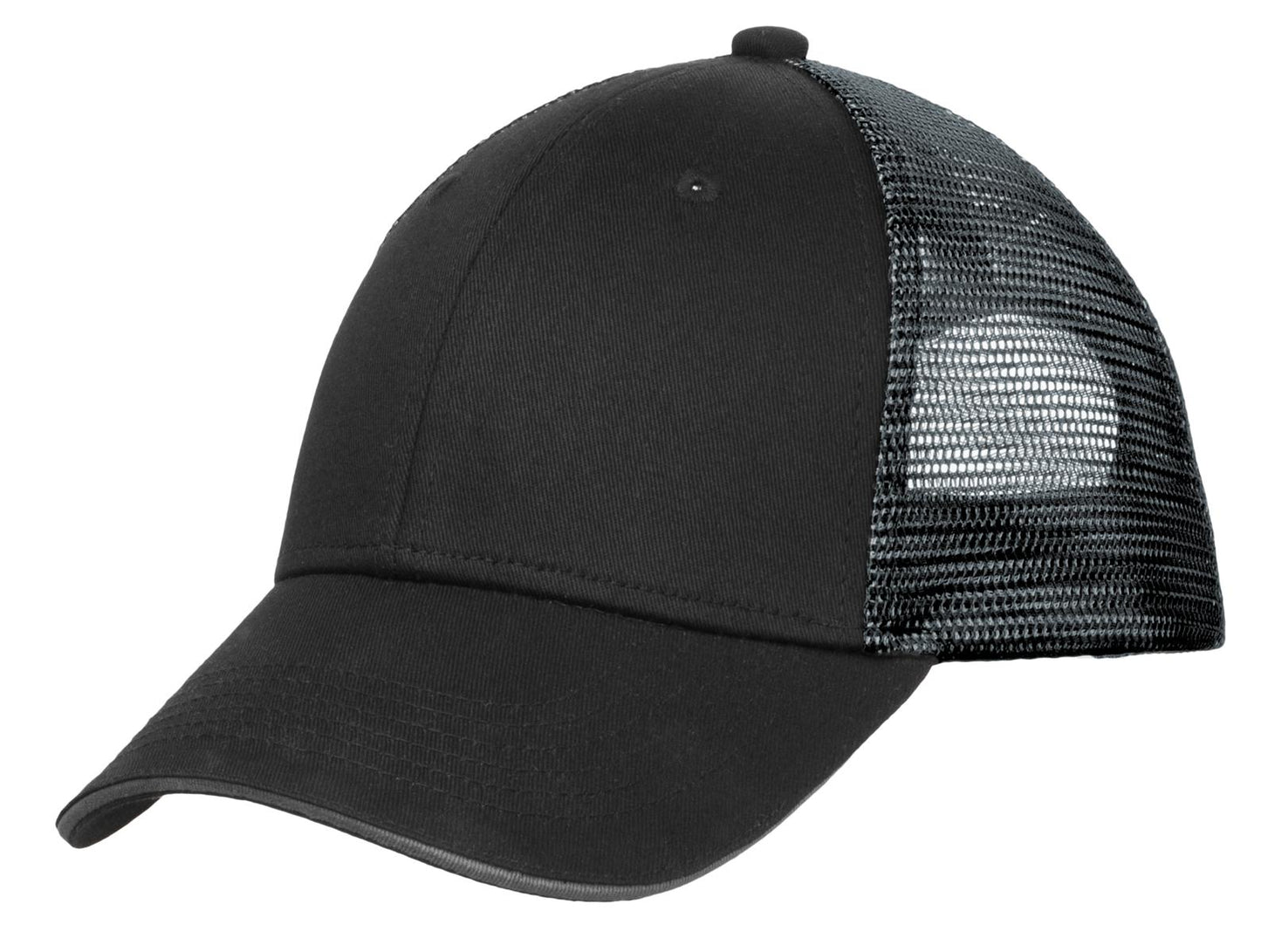 Port AuthorityÂ® Double Mesh Snapback Sandwich Bill Cap. C818