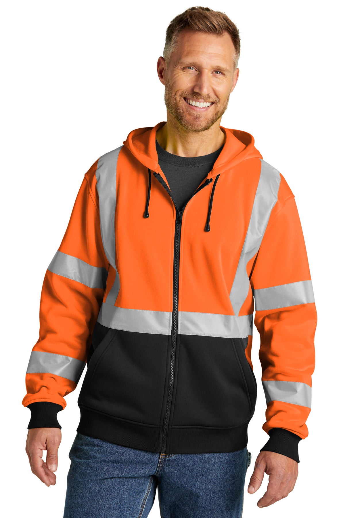 CornerStoneÂ® A107 Class 3 Heavy-Duty Fleece Full-Zip Hoodie CSF300