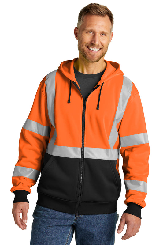 CornerStoneÂ® A107 Class 3 Heavy-Duty Fleece Full-Zip Hoodie CSF300