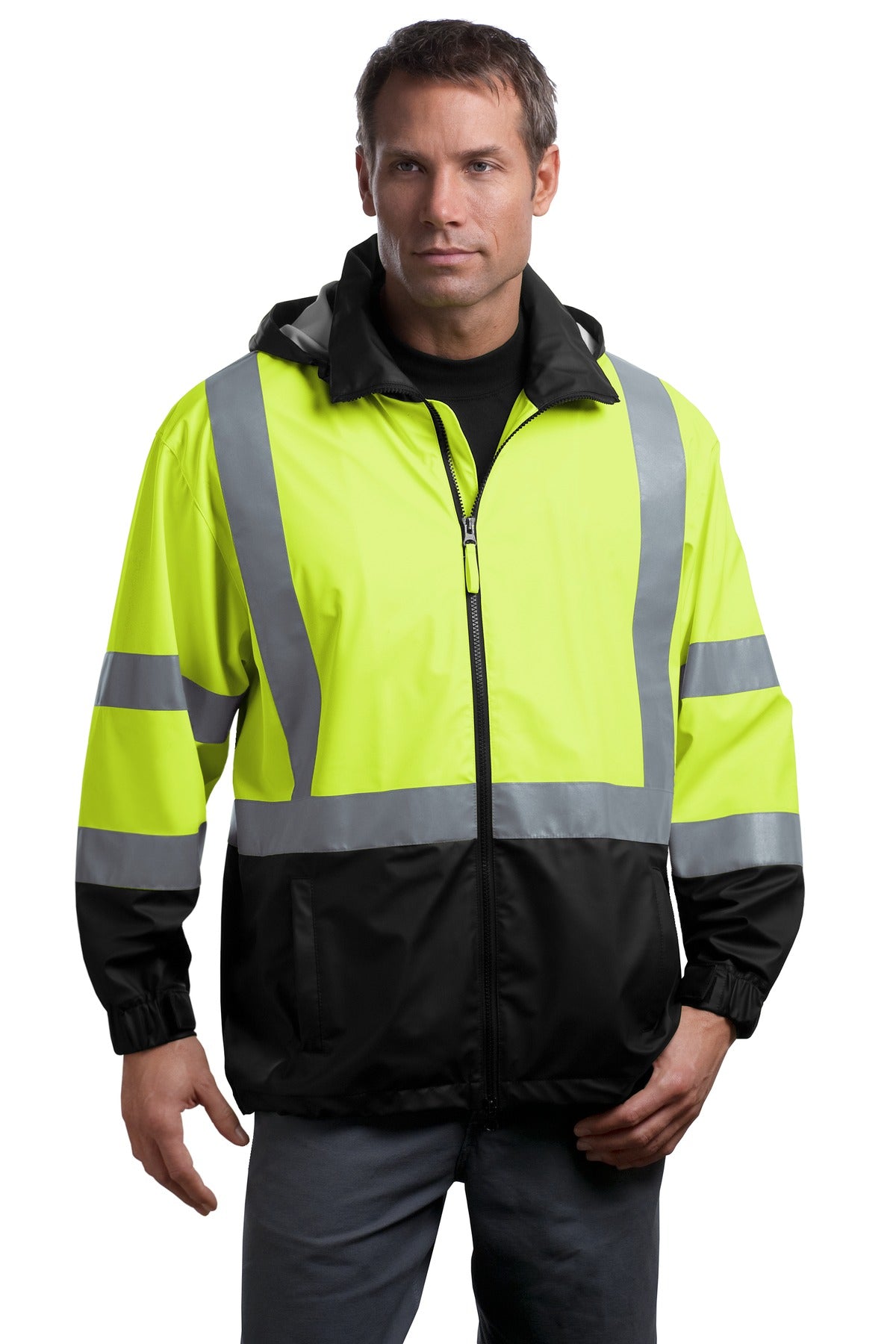 CornerStoneÂ® - ANSI 107 Class 3 Safety Windbreaker. CSJ25