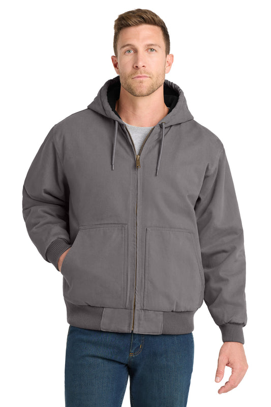 CornerStoneÂ® Washed Duck Cloth Insulated Hooded Work Jacket. CSJ41