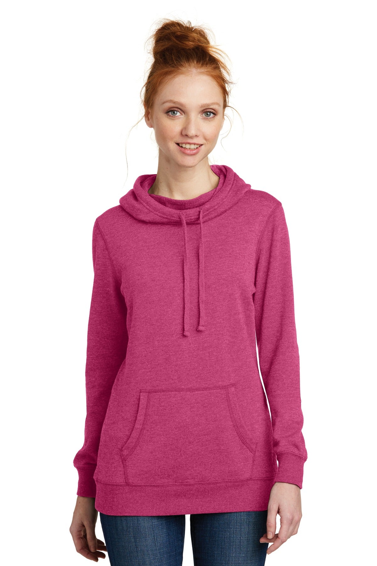 District Â® Women's Lightweight Fleece Hoodie. DM493