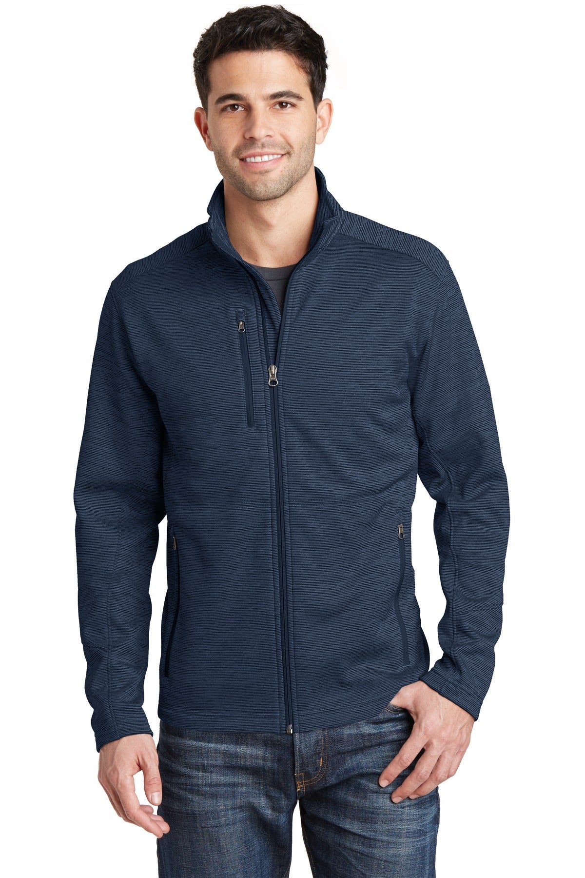 Port AuthorityÂ® Digi Stripe Fleece Jacket. F231