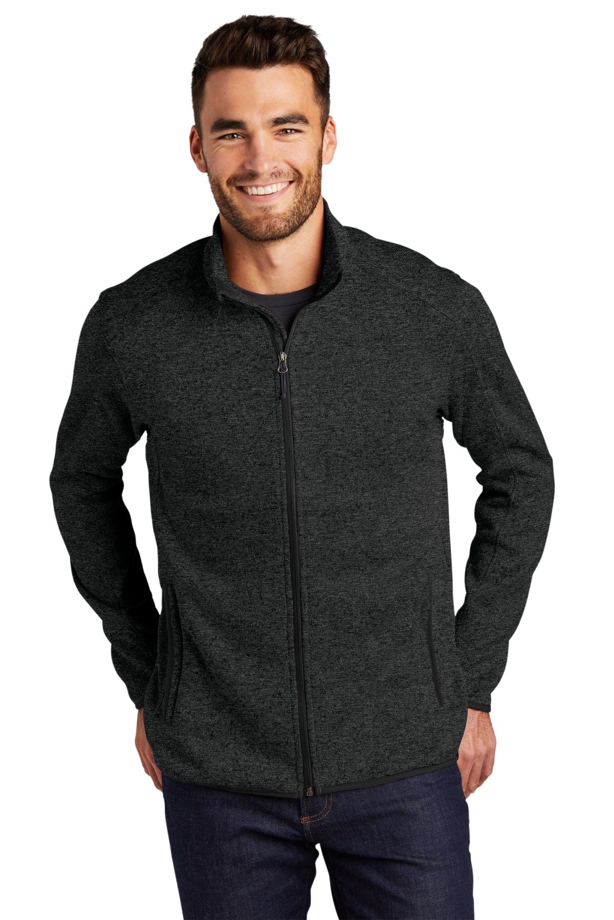 Port AuthorityÂ® Sweater Fleece Jacket. F232