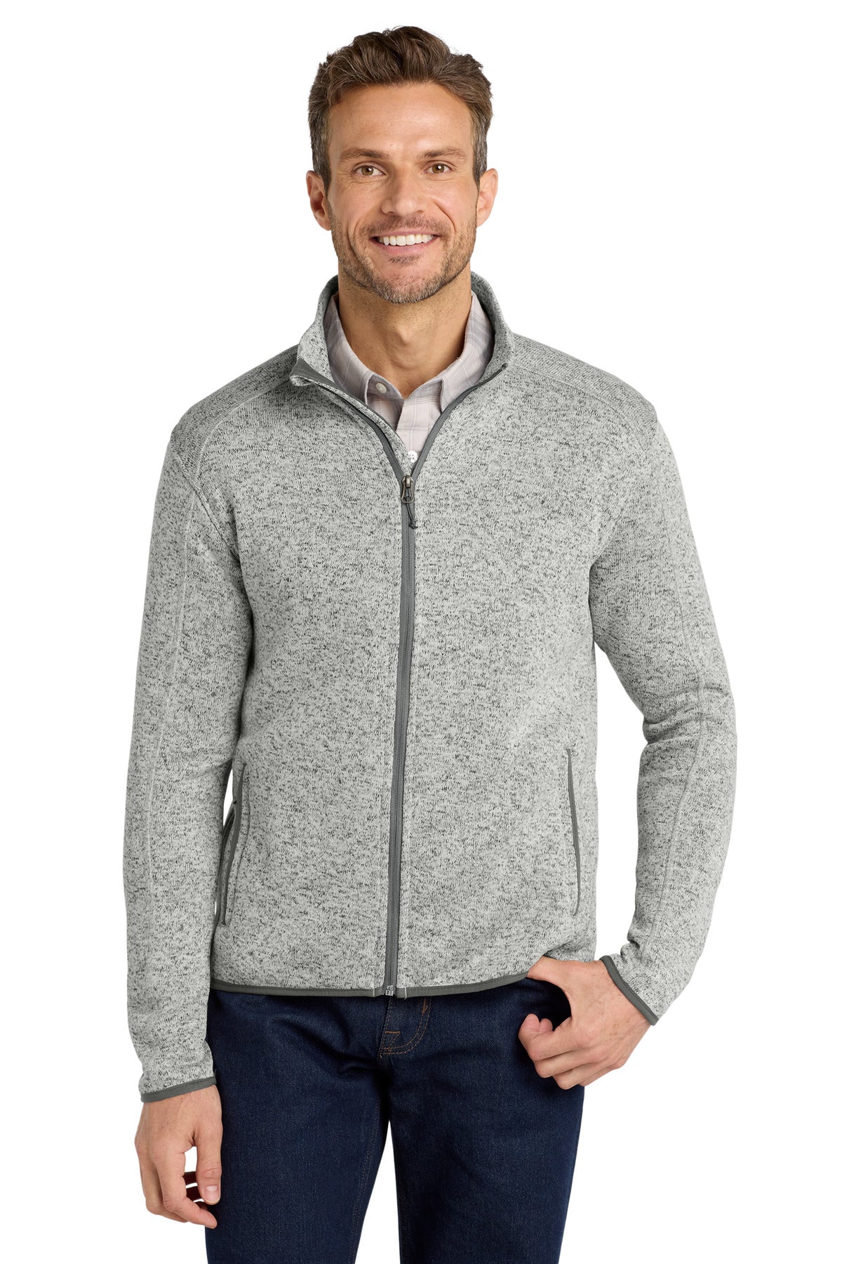 Port AuthorityÂ® Sweater Fleece Jacket. F232