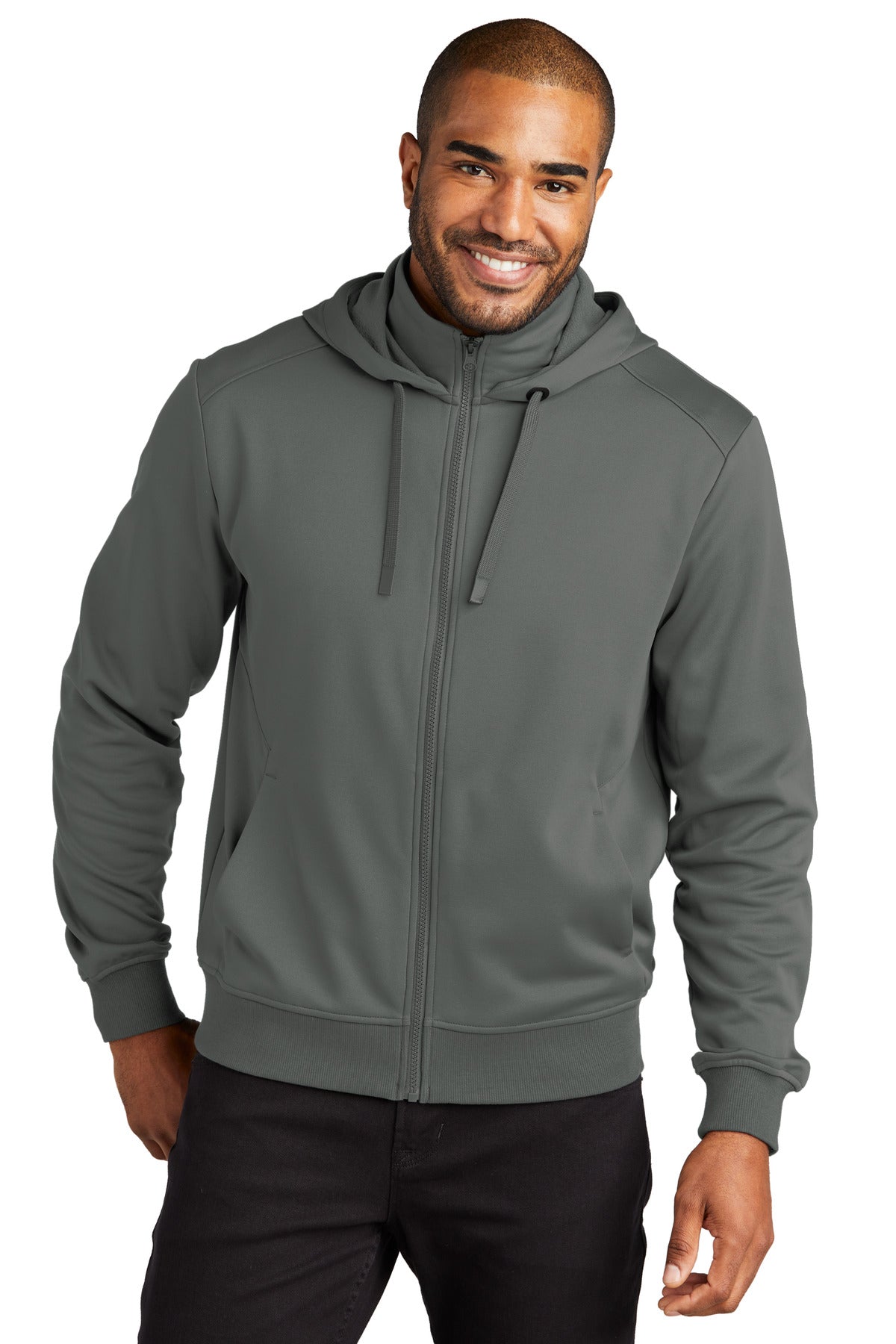 Port AuthorityÂ® Smooth Fleece Hooded Jacket F814