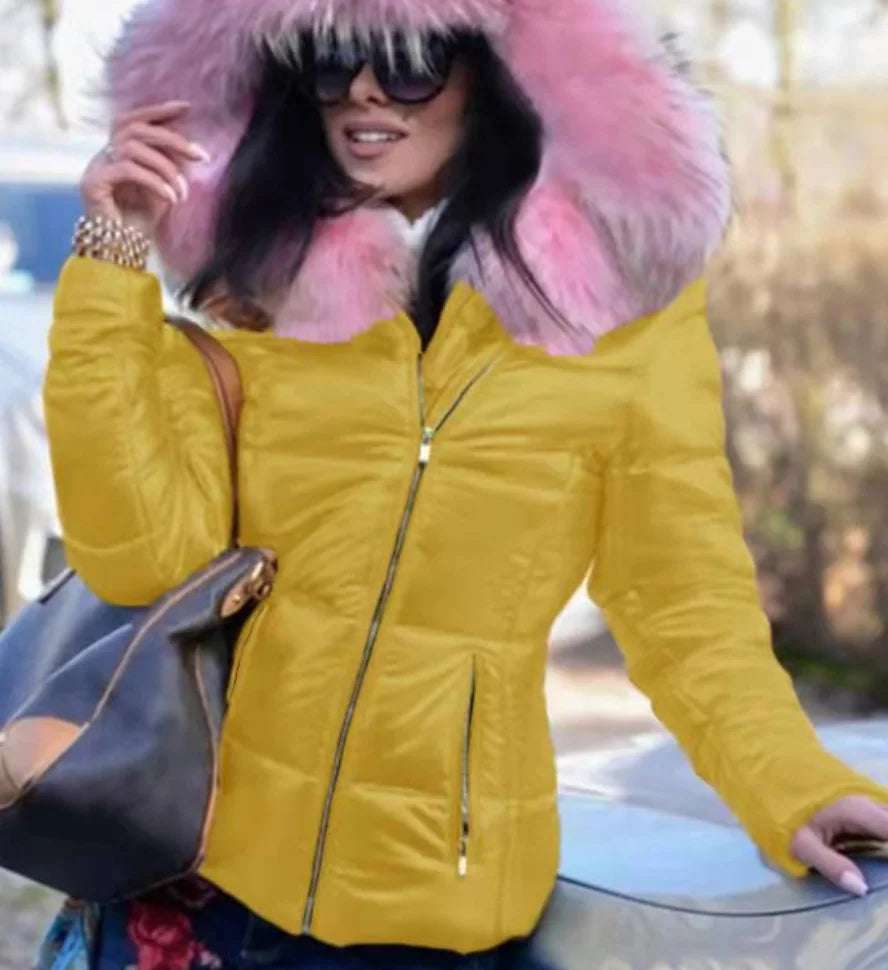 Liu Ming New Trending High Quality Winter Women Clothes Warm Windproof Fur Down Jacket Hooded Parkas Coat