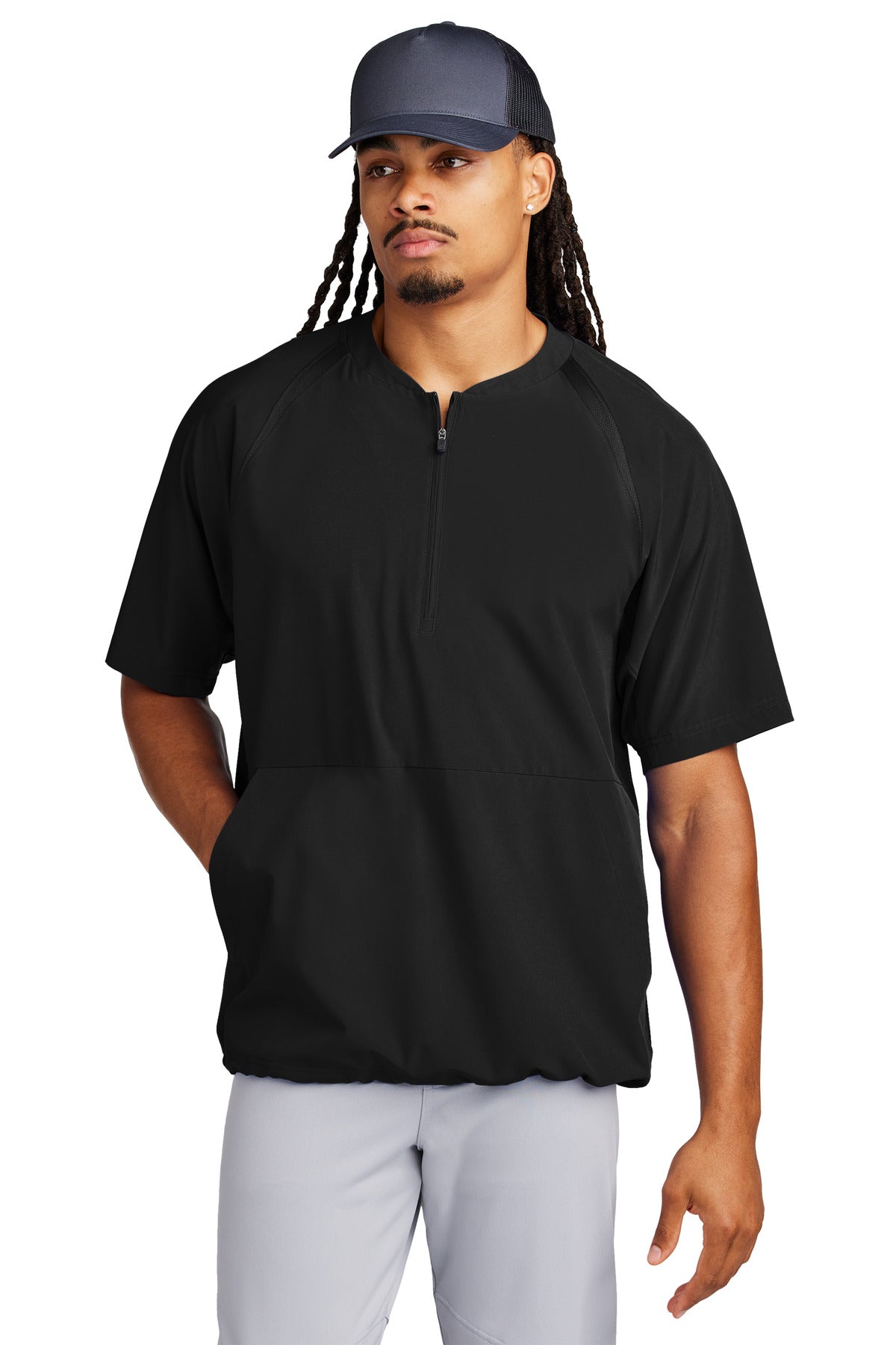 Sport-TekÂ® Repeat 1/2-Zip Short Sleeve Jacket JST489