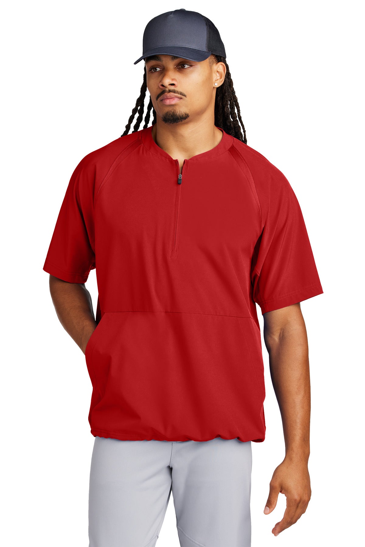 Sport-TekÂ® Repeat 1/2-Zip Short Sleeve Jacket JST489