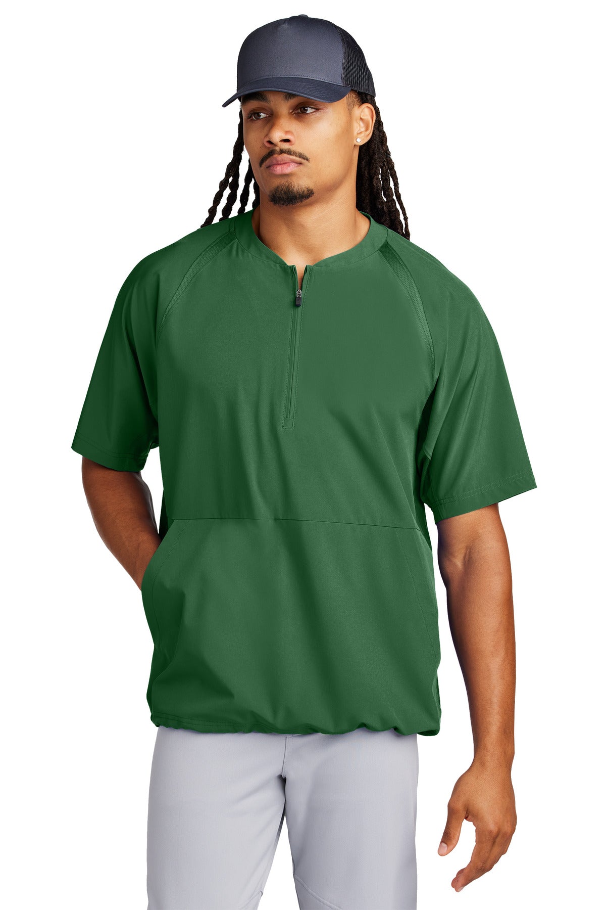 Sport-TekÂ® Repeat 1/2-Zip Short Sleeve Jacket JST489