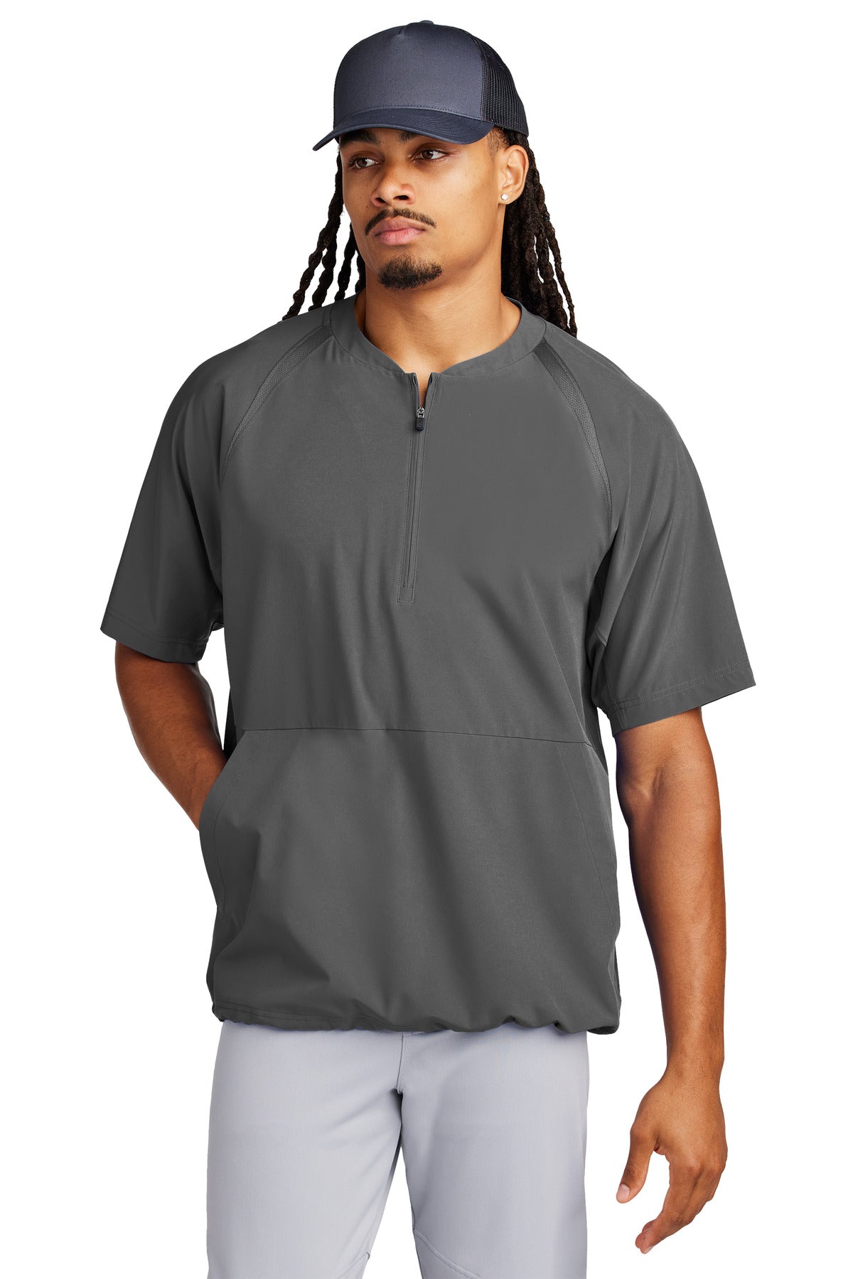Sport-TekÂ® Repeat 1/2-Zip Short Sleeve Jacket JST489