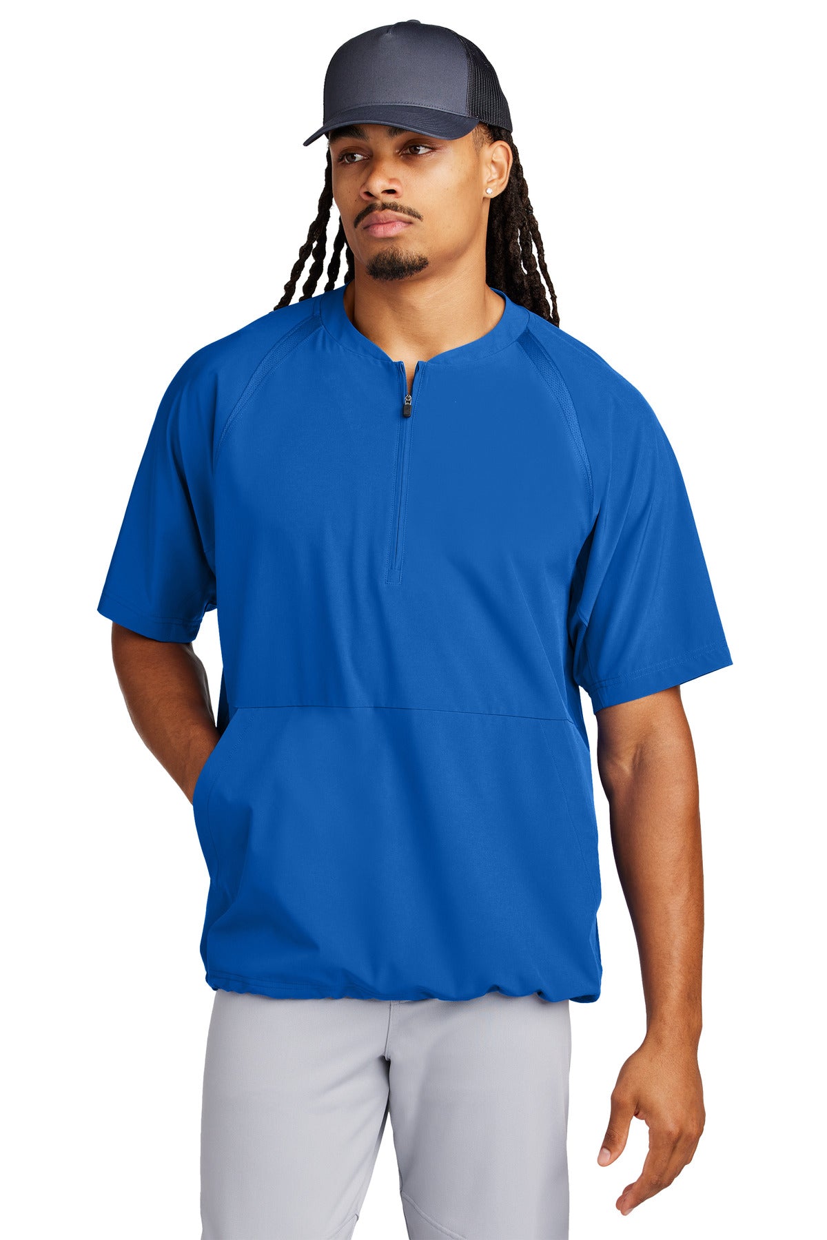 Sport-TekÂ® Repeat 1/2-Zip Short Sleeve Jacket JST489
