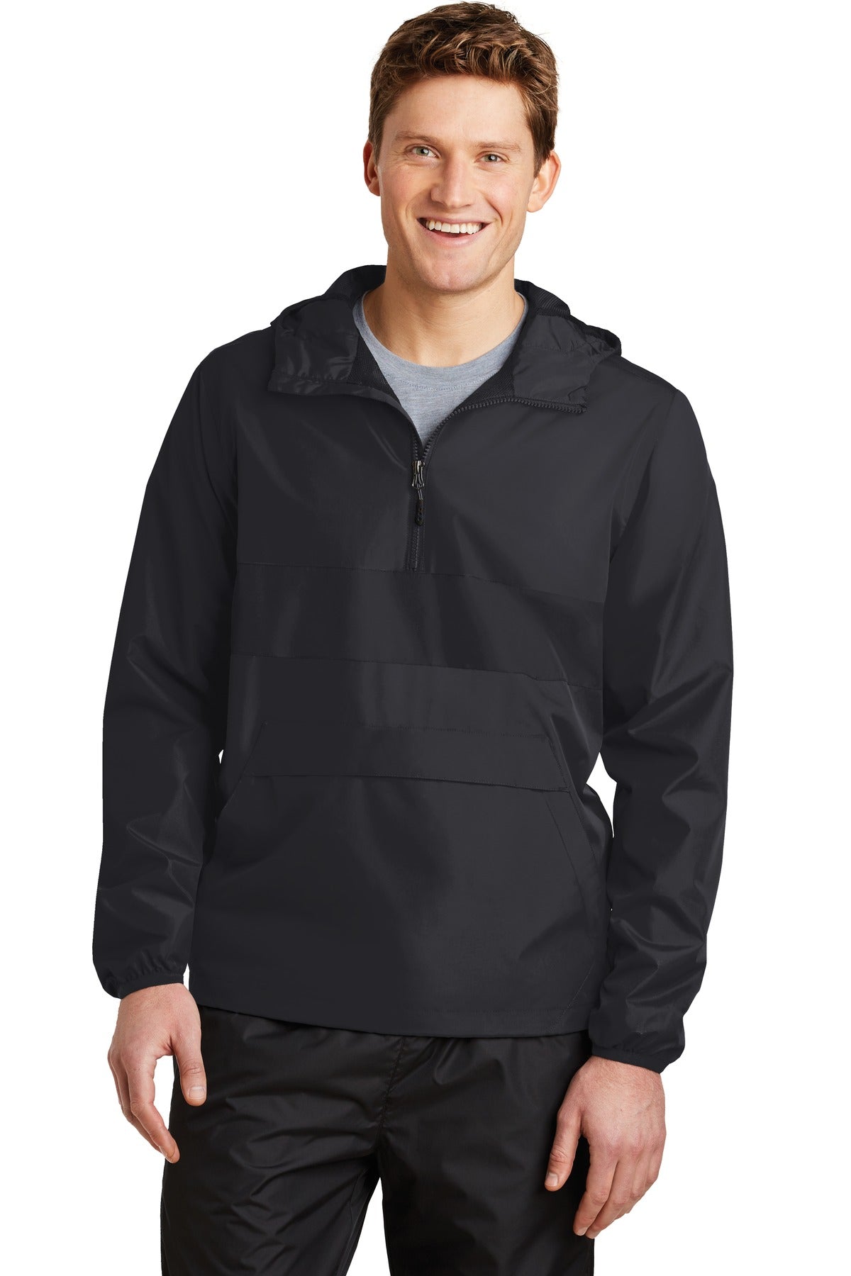 Sport-TekÂ® Zipped Pocket Anorak. JST65