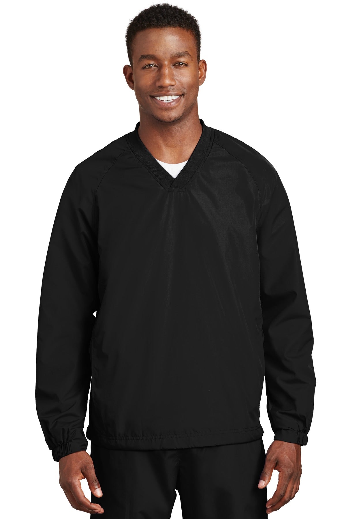 Sport-TekÂ® V-Neck Raglan Wind Shirt. JST72