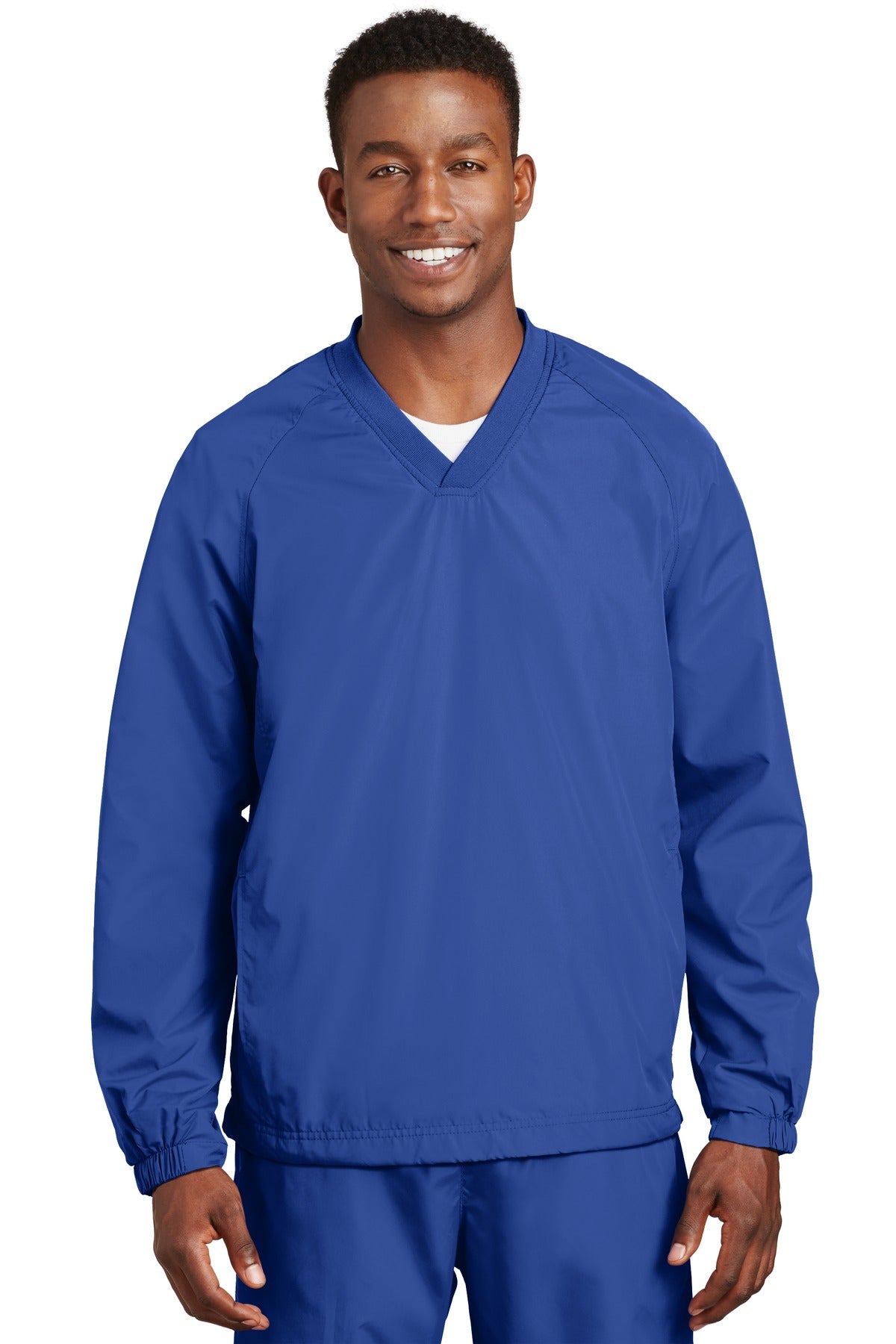 Sport-TekÂ® V-Neck Raglan Wind Shirt. JST72