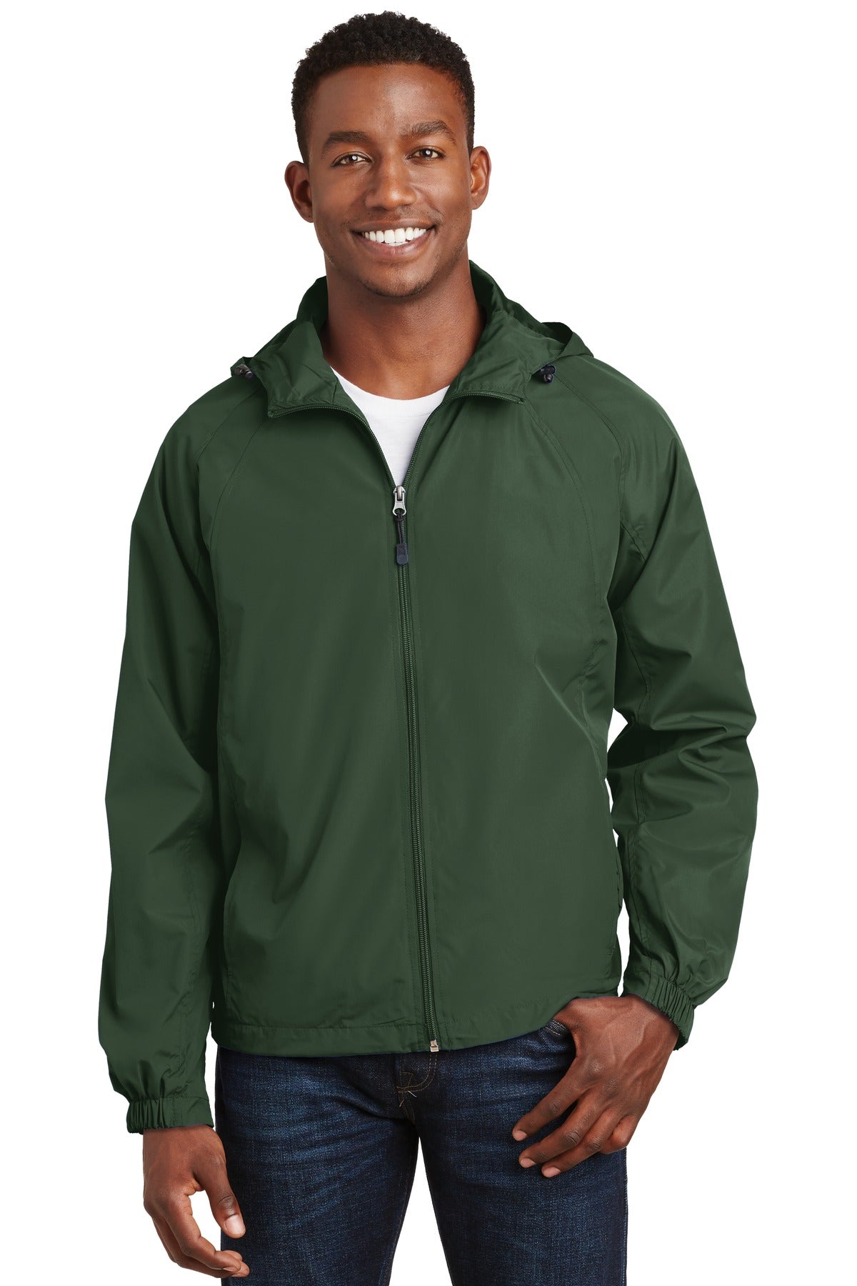 Sport-TekÂ® Hooded Raglan Jacket. JST73