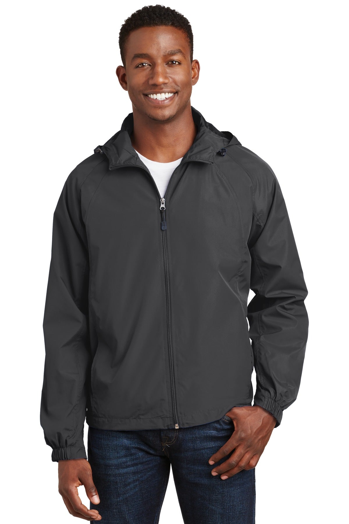Sport-TekÂ® Hooded Raglan Jacket. JST73