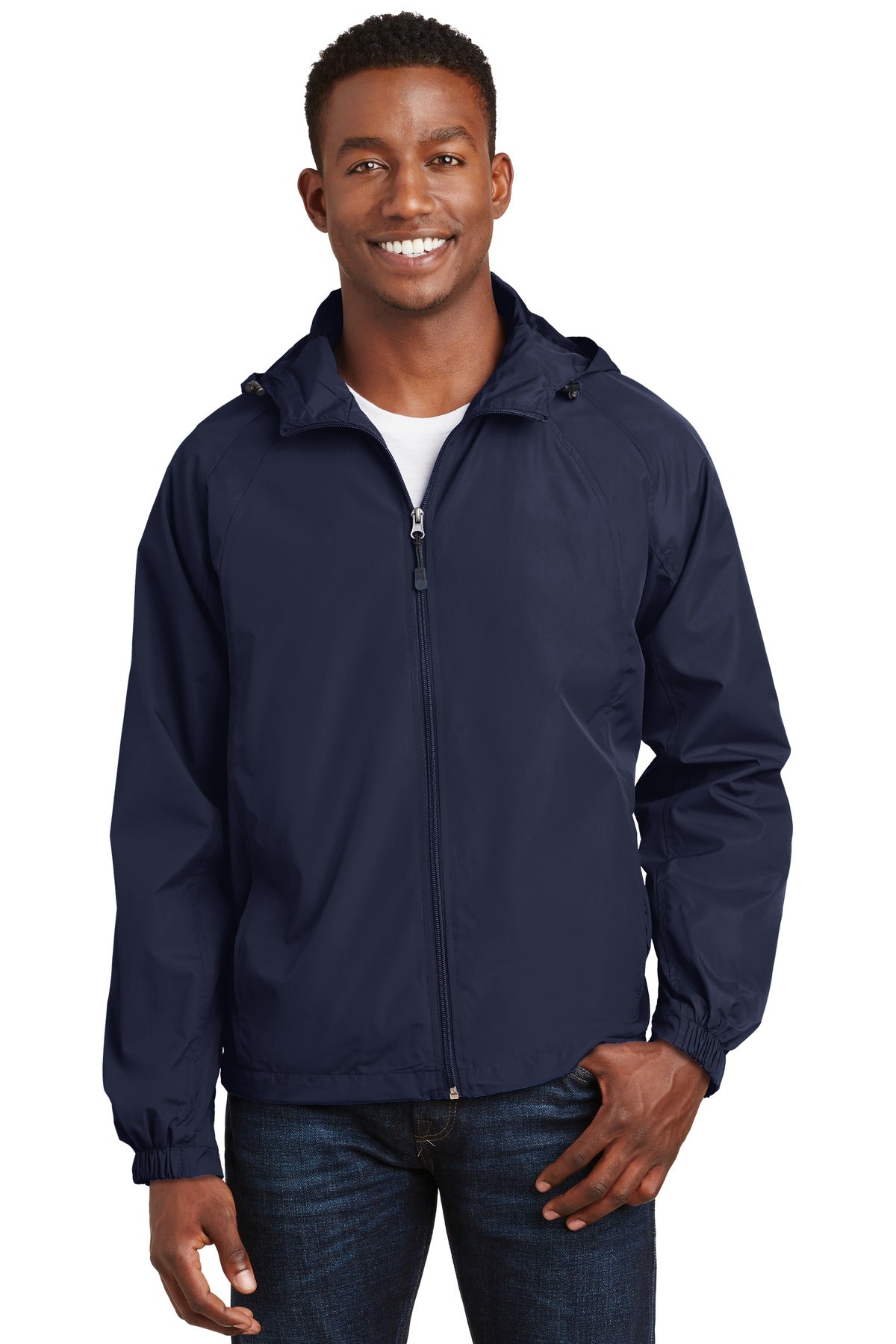 Sport-TekÂ® Hooded Raglan Jacket. JST73