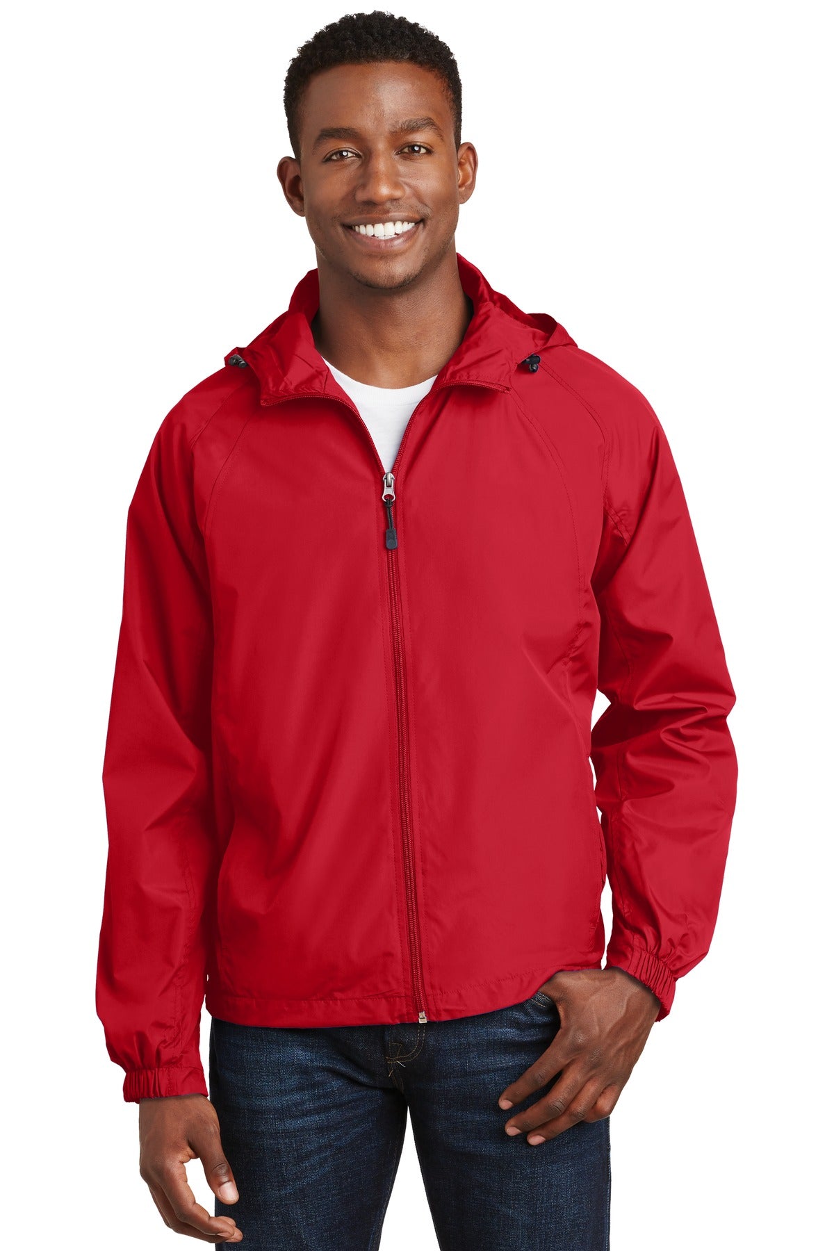 Sport-TekÂ® Hooded Raglan Jacket. JST73