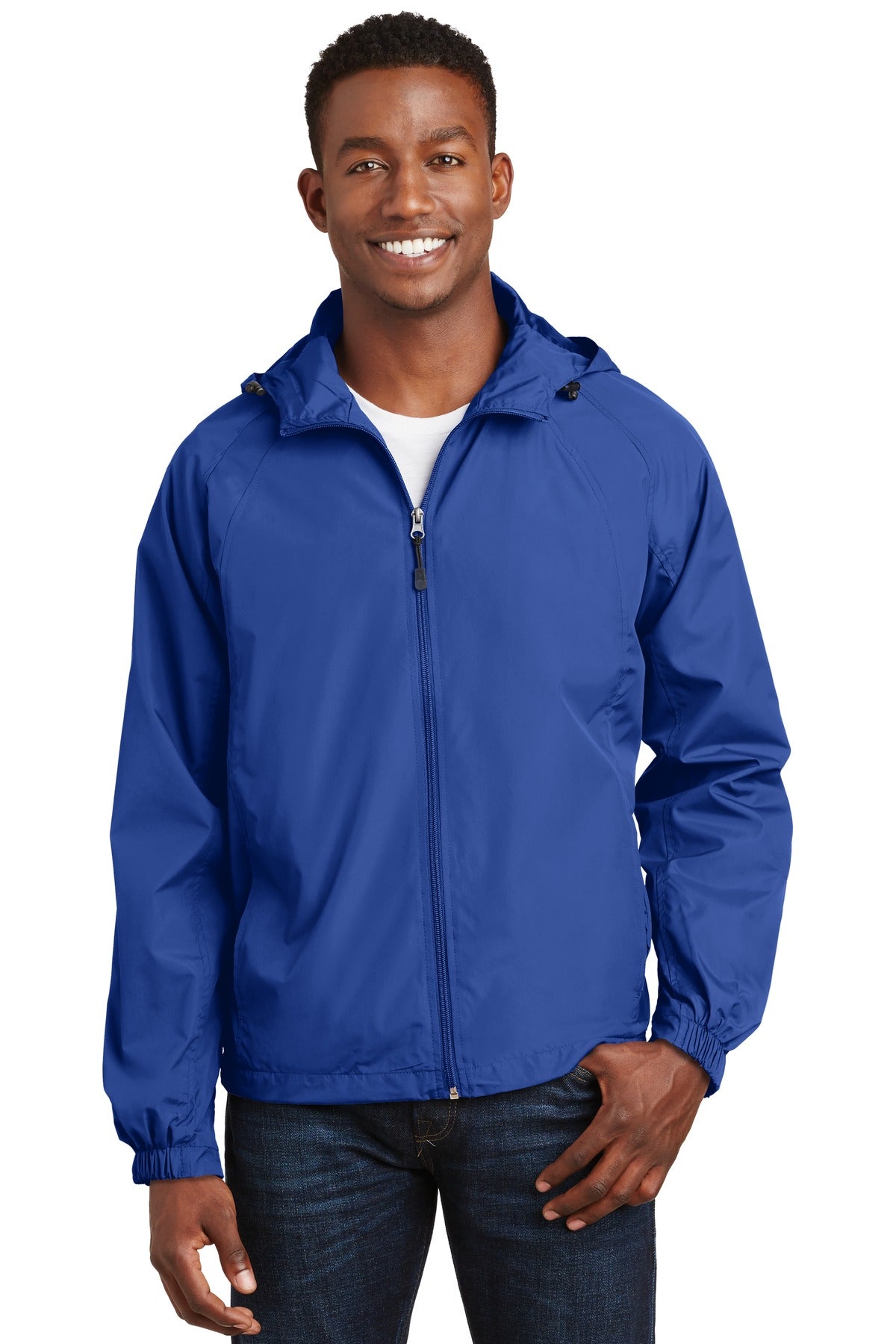 Sport-TekÂ® Hooded Raglan Jacket. JST73