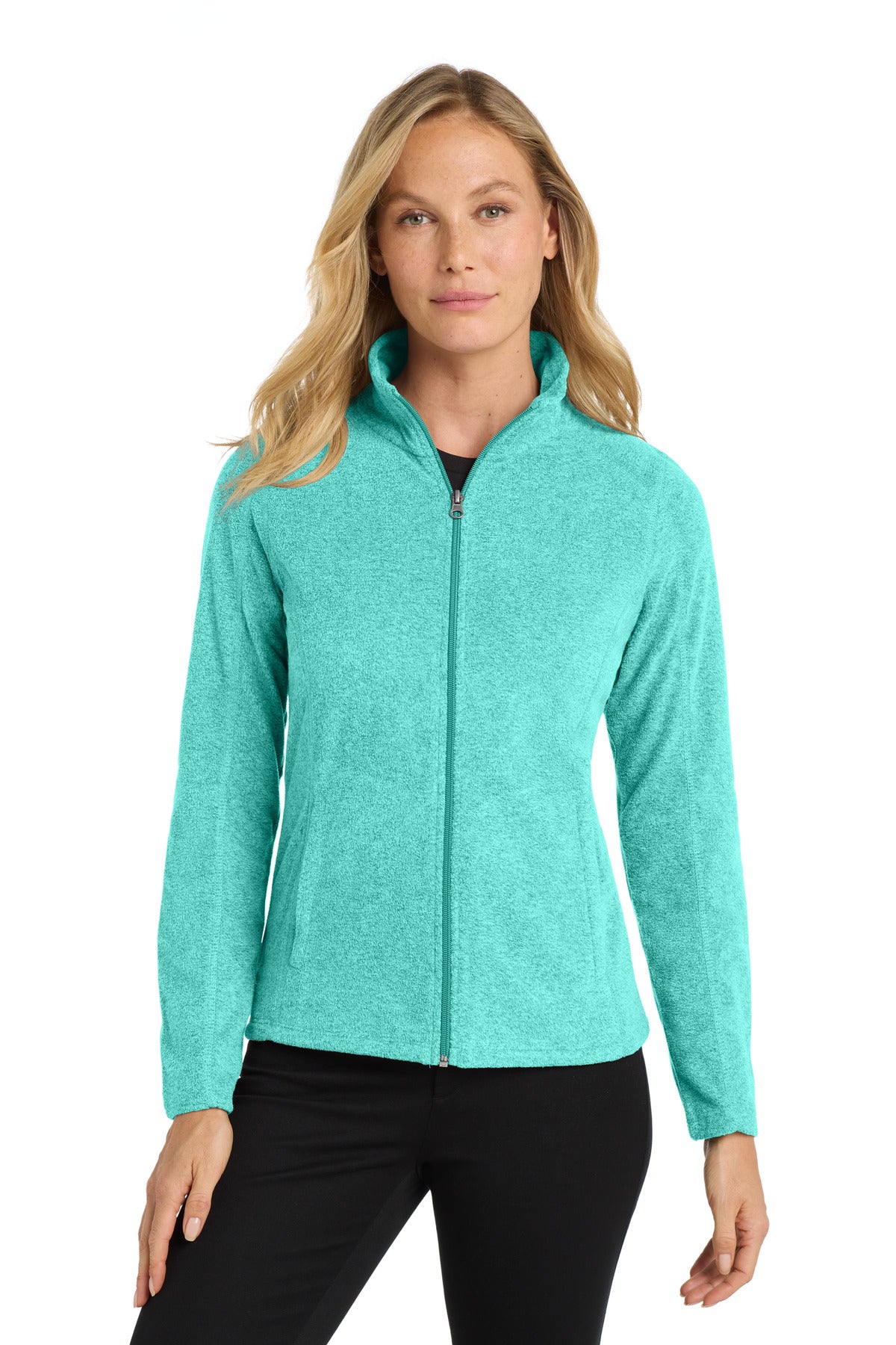 Port AuthorityÂ® Women's Heather Microfleece Full-Zip Jacket. L235