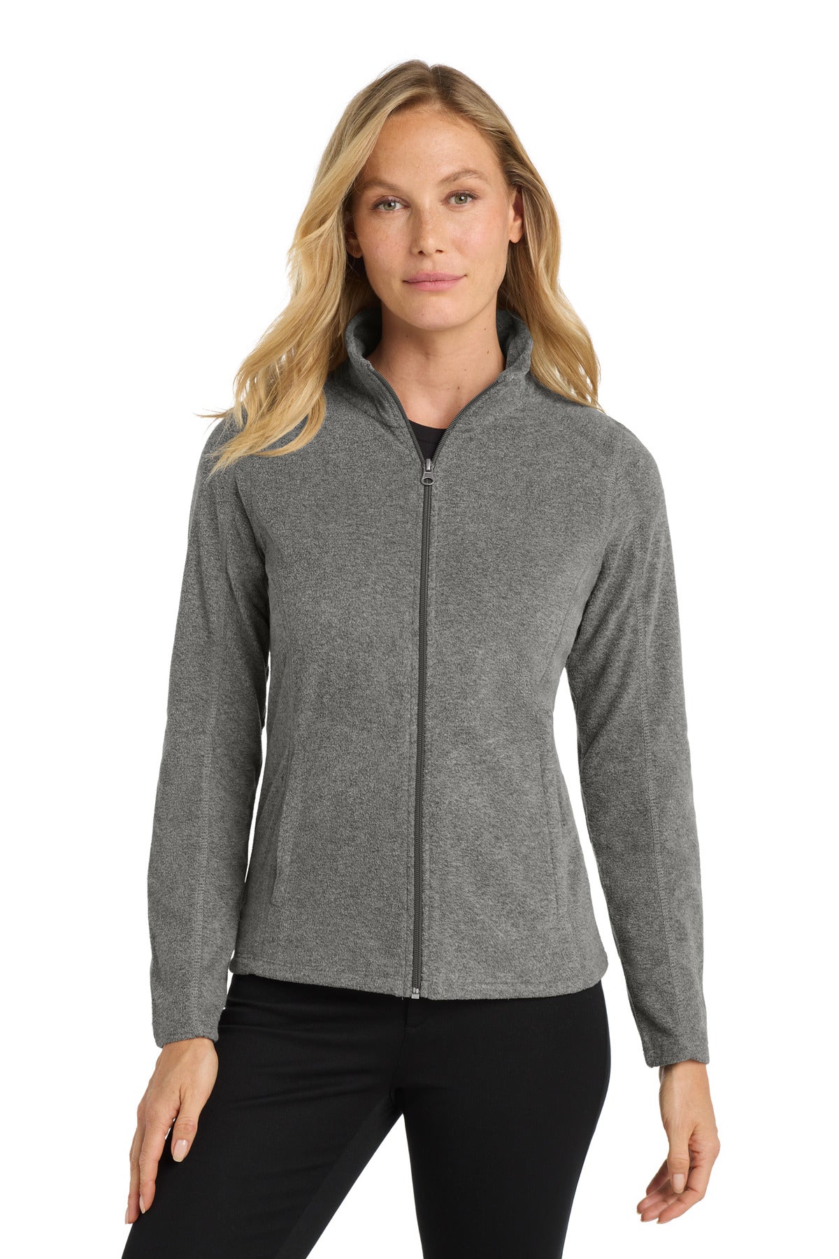 Port AuthorityÂ® Women's Heather Microfleece Full-Zip Jacket. L235