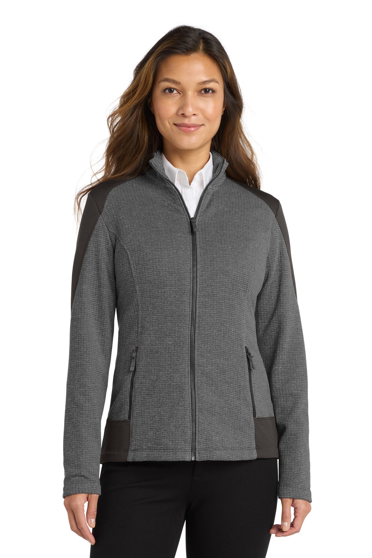 Port Authority Â® Women's Grid Fleece Jacket. L239