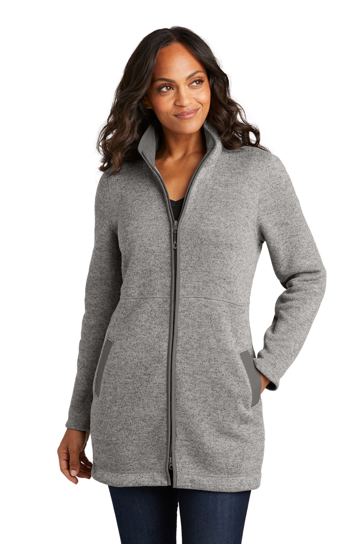 Port AuthorityÂ® Women's Arc Sweater Fleece Long Jacket L425