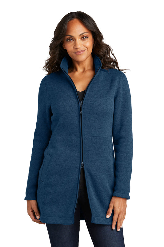 Port AuthorityÂ® Women's Arc Sweater Fleece Long Jacket L425