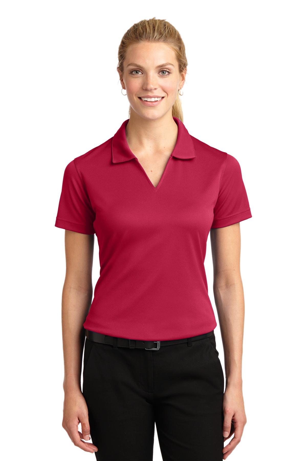 Sport-TekÂ® Women's Dri-MeshÂ® V-Neck Polo.  L469