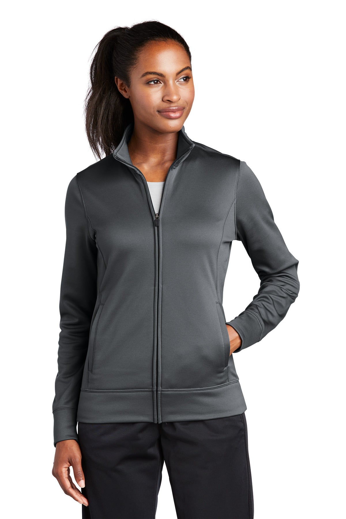 Sport-TekÂ® Women's Sport-WickÂ® Fleece Full-Zip Jacket.  LST241