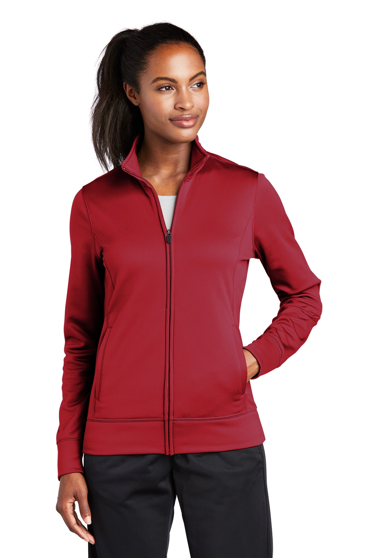 Sport-TekÂ® Women's Sport-WickÂ® Fleece Full-Zip Jacket.  LST241