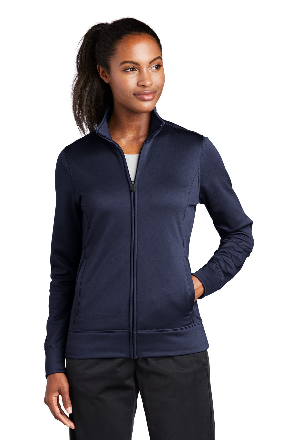 Sport-TekÂ® Women's Sport-WickÂ® Fleece Full-Zip Jacket.  LST241