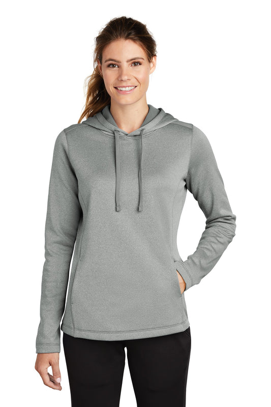 Sport-Tek Â® Women's PosiCharge Â® Sport-Wick Â® Heather Fleece Hooded Pullover. LST264