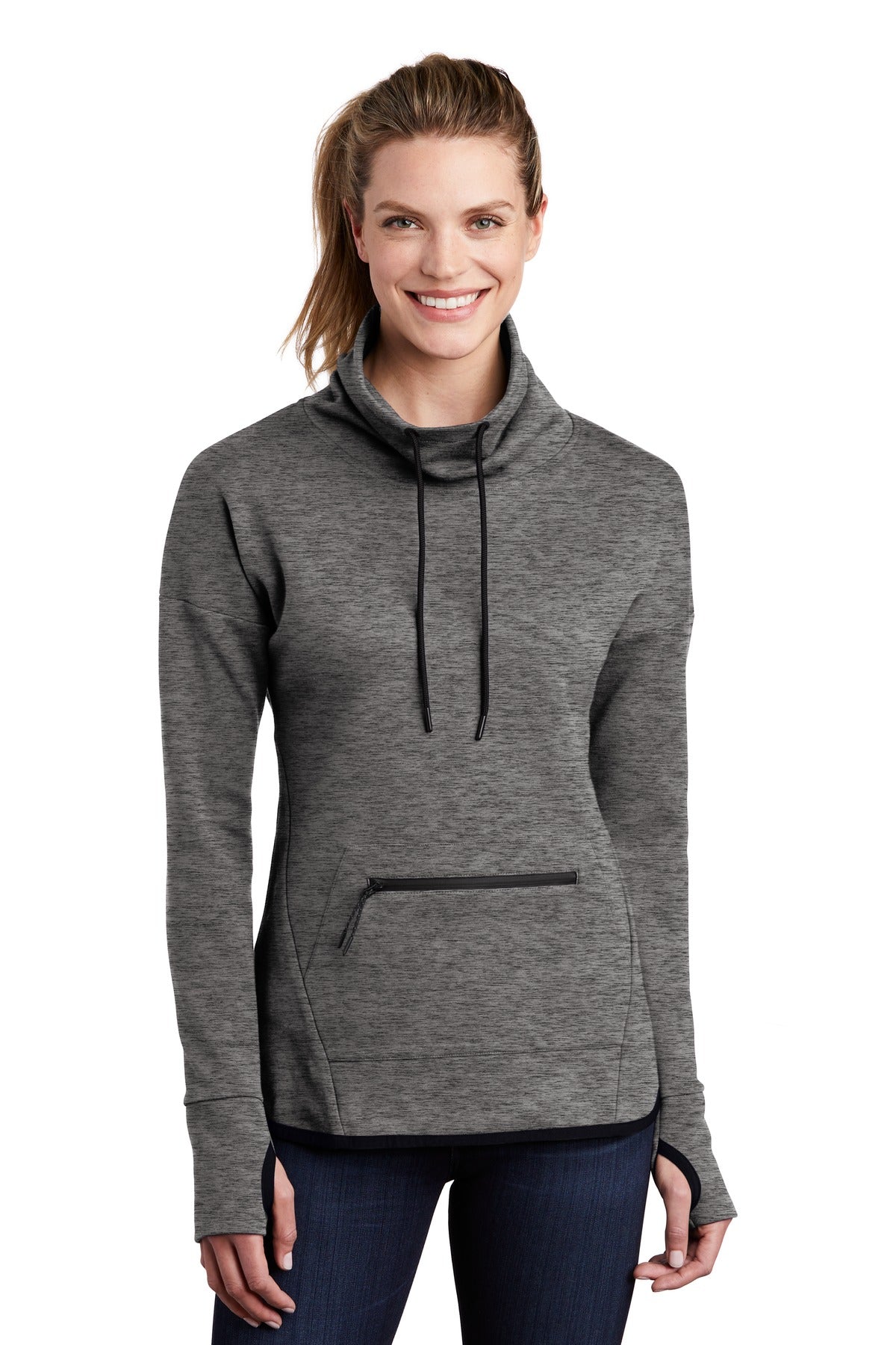 Sport-TekÂ® Women's Triumph Cowl Neck Pullover LST280